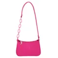 Pinke Filz Achseltasche Schultertasche für Damen, modische Steintextur Damentasche. - Fuchsia