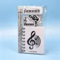 Set di cancelleria musicale con taccuino matite e gomme per pianoforte per regali scolastici. - Set di Cancelleria Musicale PT172 (Nota Alta Bianca)