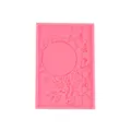 Rosa Silikonform fuer Harz Gips Ton Fondant Backen DIY Weihnachten Rahmen Handwerk Werkzeug - 3# 19-44 Rosa