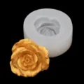 Gold Rose Silicone Mold and Finished Flower DIY Epoxy Resin Craft Accessory Variant - Translucent