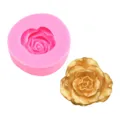 3D Rose Flower Silicone Mold Gold Epoxy Casting DIY Craft Mold Jewelry Making Accessory - Pink