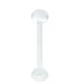 Clear acrylic tongue ring UV barbell body piercing jewelry flexible retainer for daily wear 1pc - 6mm Replacement Balls / Clear