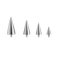 Titanium internal threaded cone piercing jewelry, body piercing spike accessories - Externally Threaded Cones / 6mm