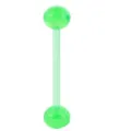 Green UV plastic barbell tongue ring body piercing jewelry replacement ball accessory standard. - 6mm Replacement Balls / Green