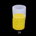 Honeycomb silicone mold for pillar candle soap and plaster craft making, polka dot design. - 2# Polka Dot Honeycomb Style (A324) / Clear