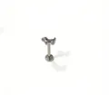 Titanium labret stud with cute dog top, stylish body piercing jewelry for cartilage and lip. - Puppy Dog (Style 3) / 1.2*8mm