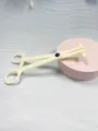 Plastic body piercing clamp piercing auxiliary tool transparent closing pliers white tool - Needle Tube Flat Pliers