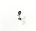 Piercing labret in titanio con design ad ala unico, elegante e sicuro per uso quotidiano. - Piuma (Stile 5) / 1.2*8mm