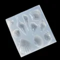 Silicone mold with seashell and conch shapes for epoxy resin casting crafts, detail view. - Conch Shell Style