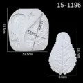 2pcs silicone leaf fondant mold set for cake decorating, clear vein texture, white color. - Gray