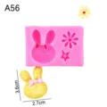 Stampo in silicone coniglietto fragola stella fiore per cottura cioccolato resina argilla - Stile 2 (A56) / Rosa