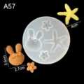 Silikonform süß Hase Seestern Fondant Schokolade Kuchen Dekoration Backen Werkzeug DIY - Stil 4 (A57) / Transparent