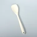 White silicone spatula kitchen cooking spoon heat resistant food grade mixing tool - Cream