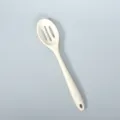 Weißer Silikon Schaumlöffel Küchenhelfer hitzebeständig Kochlöffel Küchenutensil Gadget. - Einteiliger Silikon-Schlitzlöffel in Cremeweiß