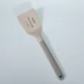 Silikon Schlitzwender Küchenutensil hitzebeständig Kochlöffel Antihaft Kochwender grau beige - Khaki