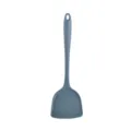 Blue silicone spatula, heat resistant cooking shovel for non stick pans, kitchen utensil variant. - Integrated Spatula / Dark Gray