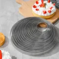 304 stainless steel perforated tart ring set for french mousse cheese cake baking mold - 5cm / Perforated 1.0 Thickened 304 Round Tart Ring (Quality)