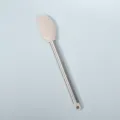 Silicone spatula with stainless steel handle, ideal for baking, cake cream, and kitchen use. - Khaki Silicone Spatula with Hanging Loop