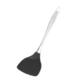 Espátula de silicona y acero inoxidable para sartenes antiadherentes, utensilio de cocina. - Espátula de Cocina / Negro