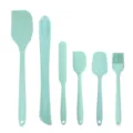 Set di Spatole da Forno in Silicone 6 Pezzi Verde Menta Pennello per Pasticceria - Verde scuro