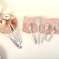 Silicone spatula set 6-piece kitchen utensil food clip oil brush baking tool cake cream spreader - Khaki Baking 6-Piece Set B