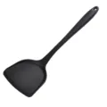 Schwarzer einteiliger Silikon-Pfannenwender Kuechenutensil fuer Antihaftpfannen - Pfannenwender / 95.00g / Schwarz