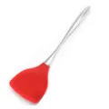 Stainless steel silicone spatula for non-stick pan, red kitchen cooking tool variant. - Turner Spatula / Red