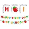 Glitter school banner back to school party decoration garland for classroom decor - Happy First Day of School Banner