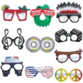Conjunto de gafas de papel para fiestas de verano playa accesorios de foto divertidos. - Estilo de Verano 1 / 10 Piezas/Paquete