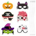 Halloween party decoration mask set, cute and spooky costume photo props for kids and adults. - Halloween Masks (Pack of 6, Style A)