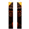Halloween porch banner decoration ghost festival hanging cloth scary skull party design - 180*30【100D】-ZC Halloween Couplet Style 4