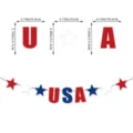 USA 4th of July party decoration banner red white blue star bunting for independence day celebration - USA Star Banner