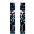 Halloween horror clown porch banner detail, spooky hanging decoration flags for festival party. - 180*30【100D】-ZC Halloween Couplet Style 6