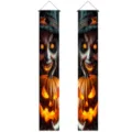 Halloween door banner porch decorations scary witch pumpkin hanging flags pair 2pcs. - 180*30【100D】-ZC Halloween Couplet Style 7