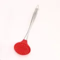 Stainless steel handle red silicone slotted cooking spoon kitchen tool variant red option - Skimmer / Red