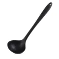 Schwarze Silikon Suppenkelle Küchen Kochutensil, langlebiges Antihaft Kochgeschirr - Suppenlöffel / 90.00g / Schwarz