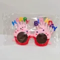 Simpatici occhiali da festa di compleanno a forma di cupcake con lettere colorate. - Taglia unica / Occhiali grandi con bordo rosso