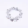 Guirlande de tinsel etoile argente pour la decoration d'arbre de Noel et fete. - Argent