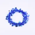 Guirlande de tinsel étoile bleue pour décoration de sapin de Noël, étoile filaire. - Bleu