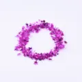 Purple star tinsel garland for Christmas tree decoration, festive holiday party wreath hanging decor. - Rose Red