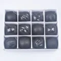 12 Pcs Maura Xristougenniatika Mpalles Diakosmisi Dentrou 6cm Set Doro Box Top - 12 Τεμάχια/Συσκευασία / Μαύρο