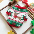 Cute Christmas pet sweater for small dogs, knitted reindeer snowflake winter warm apparel. - XS Chest 30 Length 20 / Red-Nosed Reindeer Sweater