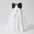 Costume Fantasma per Animale Domestico Cucciolo Festa di Halloween Mantello Bianco - Taglia unica / Bianco