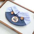 Accessorio bavaglino orso in denim stile college per animali, colletto gatto cucciolo. - Bavaglino orsetto stile college - maschio / Taglia unica