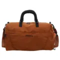 Large capacity travel duffel bag, casual waterproof shoulder bag for weekend trips, brown - Tan