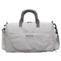 Large capacity travel duffel bag lightweight gym shoulder bag with shoe compartment grey - Gray