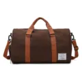 Borsa da viaggio sportiva casual da uomo con tracolla resistente e grande capienza. - Caffè