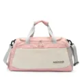 Grande borsa sportiva rosa da viaggio palestra borsone con tracolla per donne uomini. - Rosa