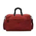 Wine red casual travel duffel bag with shoulder strap and large capacity for gym trip. - Burgundy