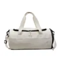 Weißer Sporttasche Fitness Bag für Damen und Herren, große Reisetasche mit Nassfach. - Gebrochenes Weiß
